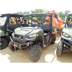 2015 POLARIS RANGER XP900, VIN/SN:3NSRTA878FG492933 - 4X4, WINCH, CANOPY, METER READING 760 HOURS