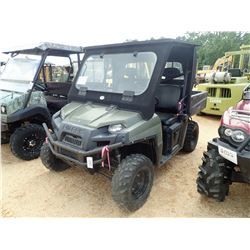 2014 POLARIS RANGER 800 VIN/SN:4XATH76A2E4323858 - 4X4, GAS ENGINE, WINDSHIELD, CANOPY, DUMP BED, ME