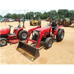 2013 MAHINDRA 3016 FARM TRACTOR, VIN/SN:30G120711958 - MFWD, 115 FRONT LOADER BUCKET, 15-19.5 TIRES,