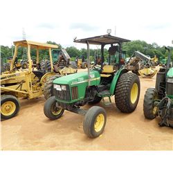 JOHN DEERE 5220 FARM TRACTOR, VIN/SN:226158 - CANOPY, 18.4-26 TIRES, METER READING 1,022 HOURS