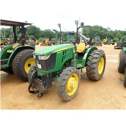 2017 JOHN DEERE 5065E FARM TRACTOR, VIN/SN:110441 - MFWD, 1 REMOTE, ROLL BAR, 16.9-28 TIRES, METER R