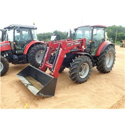 CASE 115C FARM TRACTOR, VIN/SN:ZDJX51684 - MFWD, 2 REMOTES, L630 FRONT LOADER ATTACHMENT, CAB, A/C, 