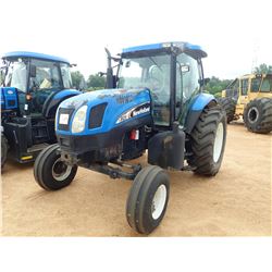 2006 NEW HOLLAND TS125A FARM TRACTOR, VIN/SN:284150 - 4 REMOTES, CAB, A/C, 18.4/34 REAR TIRES, METER