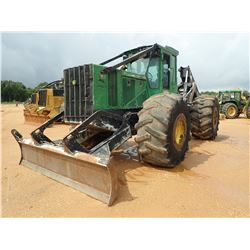 2010 JOHN DEERE 848H SKIDDER, VIN/SN:631101 - GRAPPLE, DUAL ARCH, WINCH, CAB, A/C, 30.5-32 TIRES, ME