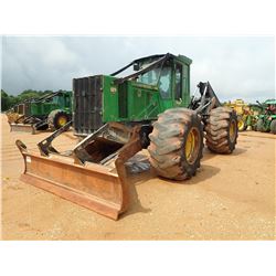 2013 JOHN DEERE 748H SKIDDER, VIN/SN:654947 - DUAL ARCH, WINCH, CAB, A/C, 30.5R-32 TIRES, METER READ
