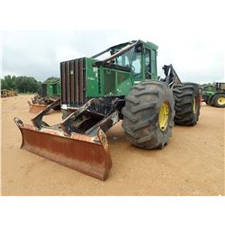 2008 JOHN DEERE 748H SKIDDER, VIN/SN:615817 - GRAPPLE, DUAL ARCH, WINCH, CAB, A/C, 35.5L-32 TIRES, M