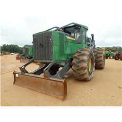 2016 JOHN DEERE 648L SKIDDER, VIN/SN:672575 - GRAPPLE, DUAL ARCH, WINCH, 30.5L-32 TIRES, METER READI
