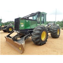 JOHN DEERE 648G III SKIDDER, VIN/SN:603044 - SINGLE ARCH, WINCH, CAB, A/C, 30.5L-32 TIRES, METER REA