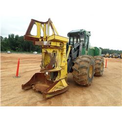 JOHN DEERE 843K FELLER BUNCHER, VIN/SN:658744 - JOHN DEERE FD55 SAW HEAD, CAB , A/C, 28L-26 TIRES, M