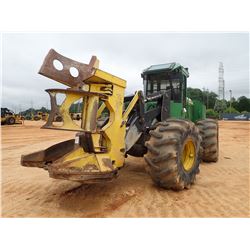 JOHN DEERE 643K FELLER BUNCHER, VIN/SN:634168 - JOHN DEERE FD45 SAW HEAD, CAB, A/C, 28L-26 TIRES, ME