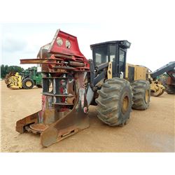 2012 CAT 553C FELLER BUNCHER, VIN/SN:PGR00269 - SH56B SAW HEAD, CAB, A/C, 28L-26 TIRES, METER READIN