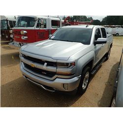 2017 CHEVROLET SILVERADO Z71 PICKUP, VIN/SN:3GCUKREC0HG245150 - 4X4, CREW CAB, V8 GAS, A/T, ODOMETER