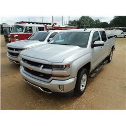 2017 CHEVROLET SILVERADO Z71 PICKUP, VIN/SN:3GCUKREC4HG124265 - 4X4, CREW CAB, V8 GAS, A/T, ODOMETER