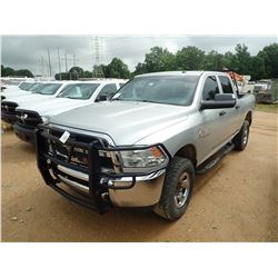 2013 DODGE RAM 2500HD PICK UP, VIN/SN:3C6UR5GL9DG560795 - 4X4, CREW CAB, CUMMINS TURBO DIESEL ENGINE