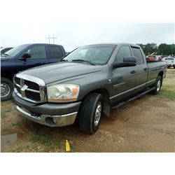 2006 DODGE RAM 2500 PICKUP, VIN/SN:3D7KR28C76G102298 - CREW CAB, CUMMINS DIESEL ENGINE, A/T, ODOMETE