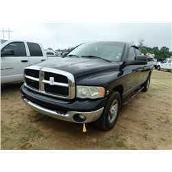 2005 DODGE RAM 2500 PICKUP, VIN/SN:3D7KR28C85G798104 - CREW CAB, CUMMINS DIESEL ENGINE, A/T, ODOMETE
