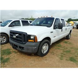 2006 FORD F350 PICKUP, VIN/SN:1FTWW30P16ED87368 - CREW CAB, POWERSTROKE DIESEL ENGINE, A/T