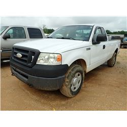 2007 FORD F150 PICKUP, VIN/SN:1FTRF14W67NA82369 - 4X4, EXT CAB, V8 GAS ENGINE, A/T, ODOMER READING 2