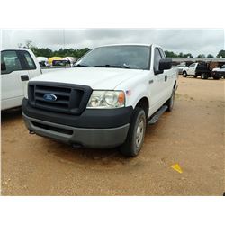2008 FORD F150 PICKUP, VIN/SN:1FTRF14W18KC27448 - GAS ENGINE, A/T, ODOMETER READING 155,989 MILES (U