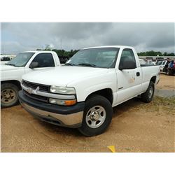 2002 CHEVROLET 1500 PICKUP, VIN/SN:1GCEK14T12Z313566 - 4X4, V8 GAS, A/T, ODOMETER READING 164,210 MI