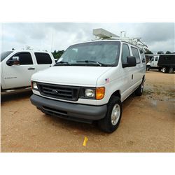 2007 FORD VAN, VIN/SN:1FTSE34L87DA26087 - GAS ENGINE, A/T (UTILITY COMPANY OWNED)