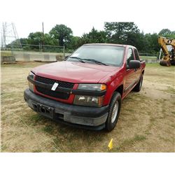 2008 CHEVROLET COLORADO PICK UP, VIN/SN:GCC5136968186791 - EXT CAB, GAS ENGINE, A/T, ODOMETER READIN