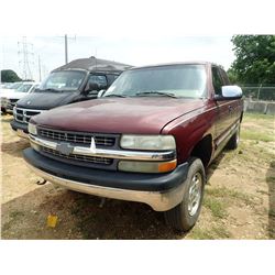 2002 CHEVROLET SILVERADO Z71 PICKUP, VIN/SN:2GCEK19T421246611 - 4X4, EXT CAB, V8 GAS, A/T, ODOMETER 