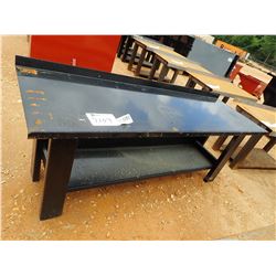 30" X 90" METAL WORK TABLE E/ BOTTOM SHELVE (B-7)