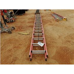 WERNER 32' FIBERGLASS EXTENSION LADDER, - (B-9)