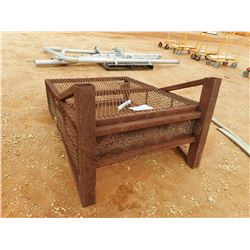 48" WIDE WIRE BOTTLE RACK, - W/LIFTING EYES, 60" HIGH, 16" THICK (B-9)