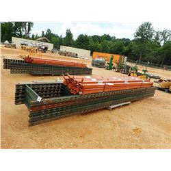 (1) PALLET SHELVING RAILS W/SUPPORT POST (B-9)