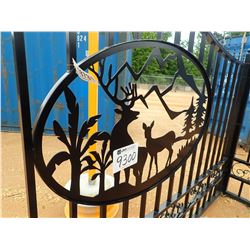 20' DEER SCENE GATE, POWER COATED (C-6)