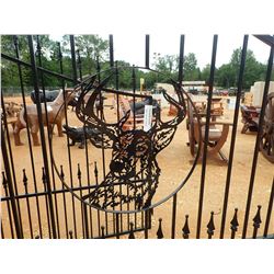 16' DEER HEAD SCENE GATE, POWDER COATED (C-6)