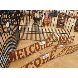 10' METAL WELCOME TO THE RANCH SIGN (C-6)