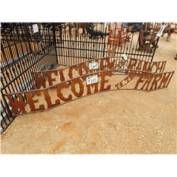 10' METAL WELCOME TO THE FARM SIGN (C-6)