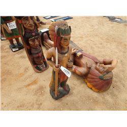 40" TEAKWOOD INDIAN BRAVE (C-6)