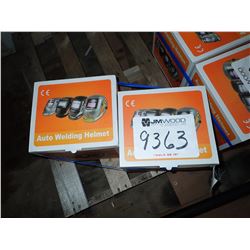 (2) WELDING HELMETS, AUTO DARKENING (IN CONTAINER)