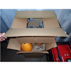 (11) LIGHT FIXTURE W/WIRE & BRACKET (IN CONTAINER)