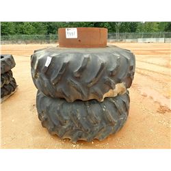 (2) 24.5-30 TIRES W/ RIMS (C-7)