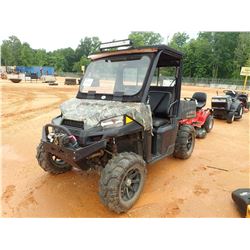 POLARIS RANGER UTV, VIN/SN:3NSRMA576FE829483 - 4X4, DUMP BED, FRONT WINCH, WINDSHIELD (C8)