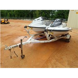 (2) WAVE RUNNER, POLARIS GENESIS S/N PLE15621A202, S/N 3482B101 MTD ON S/A TRAILER