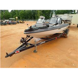 JAVELIN BOAT - 90HP JOHNSON MOTOR, METER READING 220 HOURS