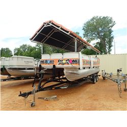 PONTOON BOAT, VIN/SN:BUJ27493E999 - 24', MERCRUISER ALPHA ONE INBOARD/ OUTBOARD ENGINE, FULL CANOPY,