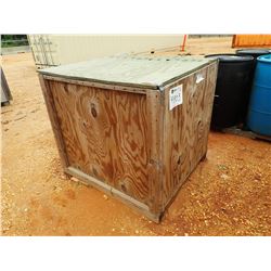 WOOD BOX, 43" WIDE X 48" LONG X 38" HIGH (C-8)