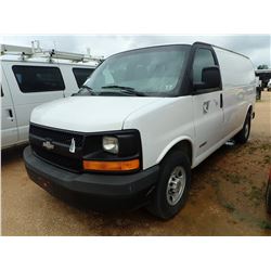 2003 CHEVROLET 3500 EXPRESS VAN, VIN/SN:1GCHG35U131218684 - GAS ENGINE, A/T, ODOMETER READING 159,31