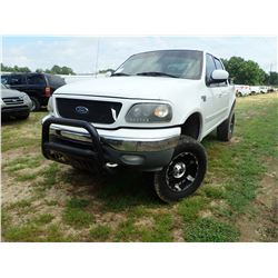 2001 FORD F150 PICKUP, VIN/SN:1FTRW08L51KC63126 - 4X4, CREW CAB, V8 GAS, A/T, ODOMETER READING 234,3