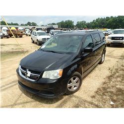 2012 DODGE GRAND CARAVAN MINI VAN, VIN/SN:2C4RDGCG0CR319437 - 306L GAS ENGINE, A/T, ODOMETER READING