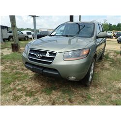 2008 HYUNDAI SANTE FE VIN/SN:5NMSH13E98H204869 - GAS ENGINE, A/T, ODOMETER READING 341,377 MILES