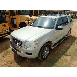 2006 FORD EXPLORER VIN/SN:1FMEU75866ZA06077 - V8 GAS, A/T, ODOMETER READING 171,044 MILES
