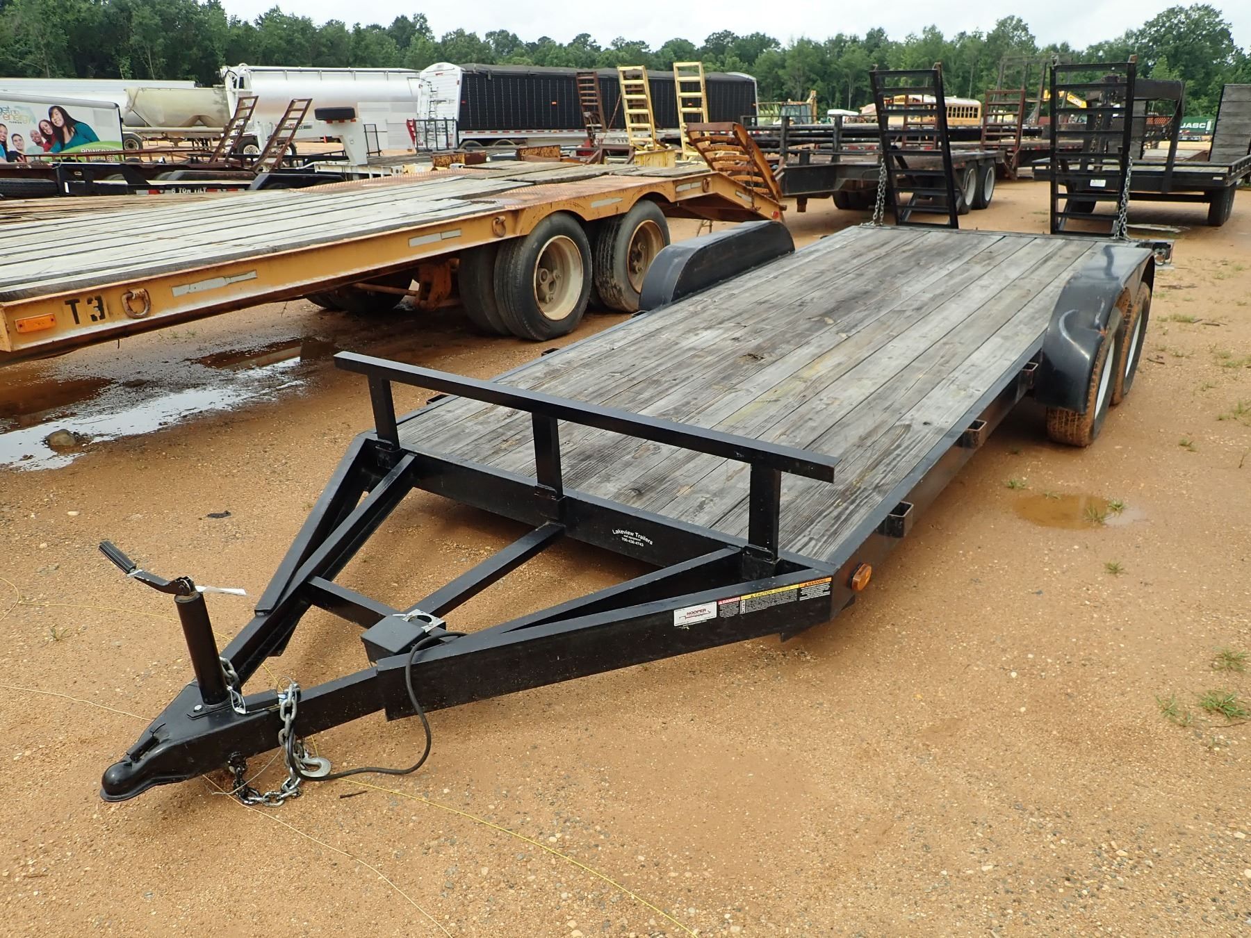 Tag Trailer Ramps HOOPER TAG TRAILER, - T/A, 16' LENGTH, DOVE TAIL, RAMPS